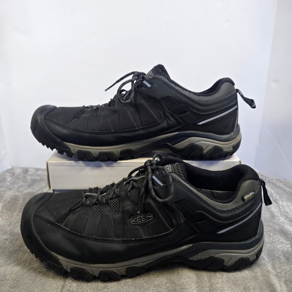 KEEN Targhee III Waterproof Hiking Shoes Mens 15 Black Magnet Grey 1017721